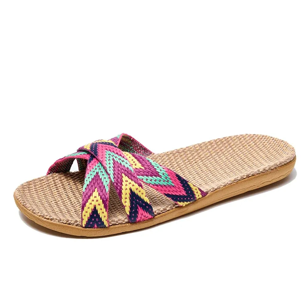 Indoor Slippers for Women – Lightweight Linen Home Shoes | Comfortable Couple Slippers