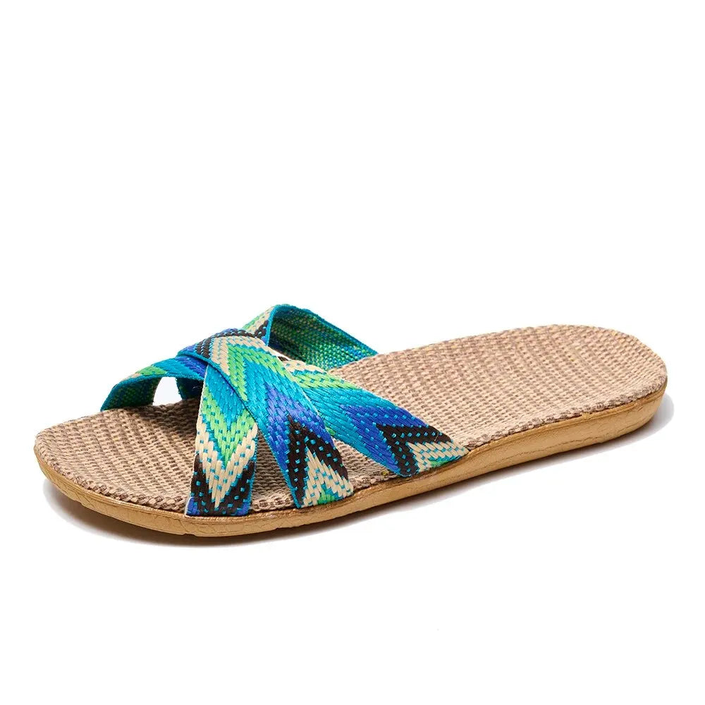 Indoor Slippers for Women – Lightweight Linen Home Shoes | Comfortable Couple Slippers
