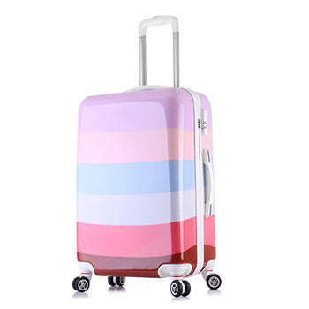 20" inch Colorful ice cream design trolley suitcase luggage rolling spinner wheels for Women Girl ABS+PC traveller case Cartoon