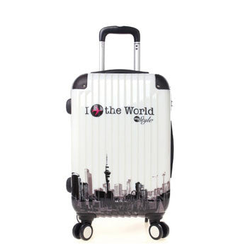 24" suitcase luggage traveller case Pull Rod trunk trolley ABS PC Man Women boarding bag with rolling spinner wheels - Shopy Max