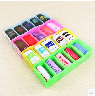 classification of Candy-colored five-underwear storage box plastic desktop storage box drawers finishing Kit