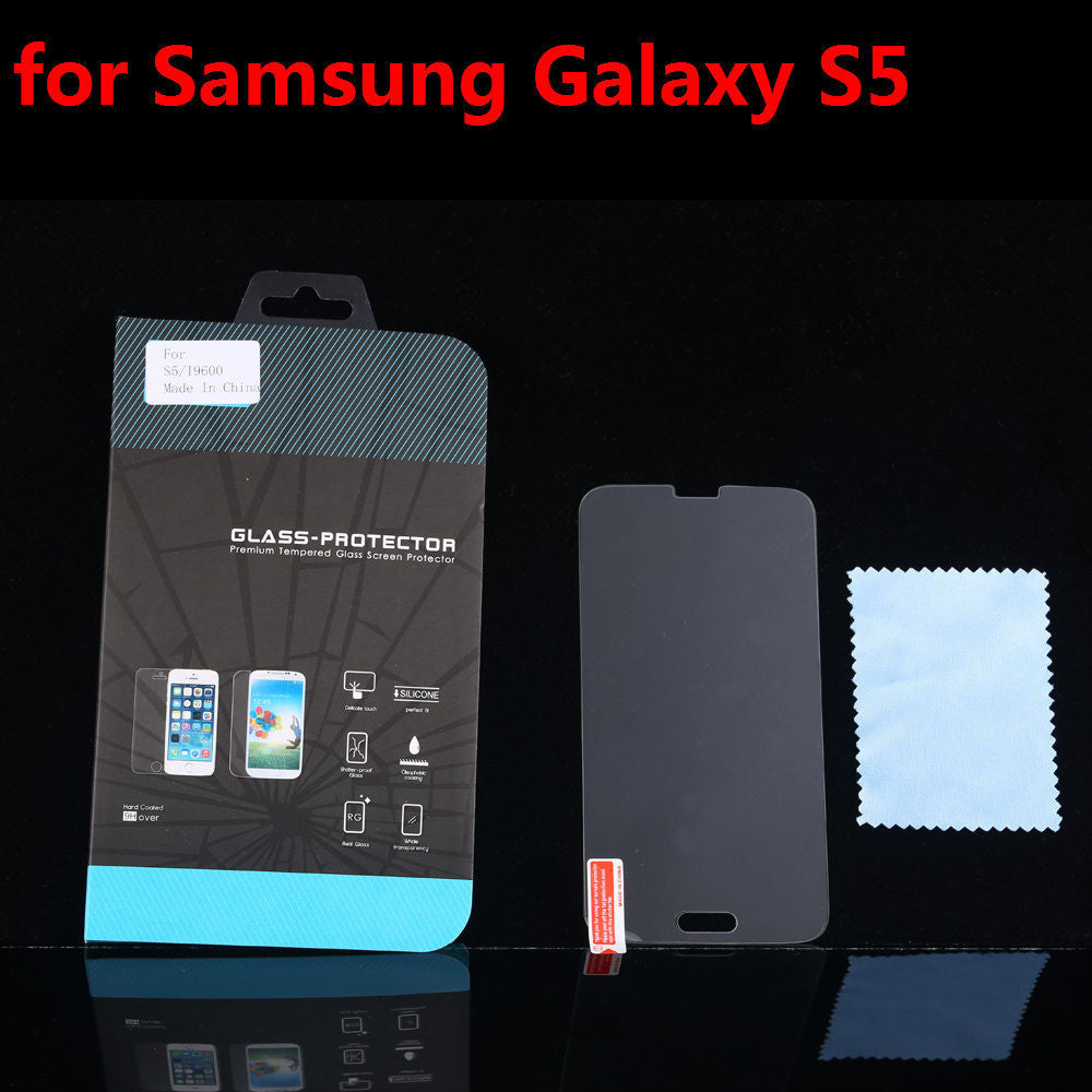 Customized Tempered Reinforced Glass Screen Protector For iPhone 4 4S 5 5S / For Samsung Galaxy S3 S4 S5 Note 3 Film +Retail box