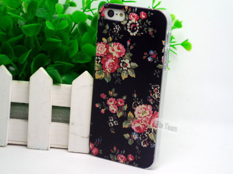 Shell For Apple iPhone 5 5S 5G Cases iPhone5S iPhone5 Back Case Cover Printing Flower Floral Cell Phone Cases:HHWV- 05 TTT & 099 - Shopy Max