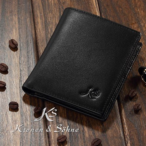 Fashion Brand New Men's Ks Mutli Pocket Genuine Leather Bifold Wallet Silm Card Holder/ KB008