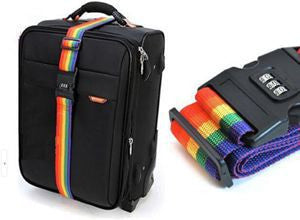 1pcs Minorder Rainbow Travel Luggage Suitcase Strap Luggage suitcase Secure Lock Safe Belt Strap 2m baggage Belt