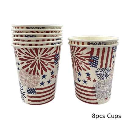 4th of July Independence Day Decorations Disposable Tableware Sets 2020 American Independence Day Party Supplies