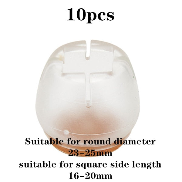 New 16pcs Transparent Silicone Chair Leg Furniture Legs Caps Feet Pads Furniture Table Covers Floor Protector Glides Feet Caps