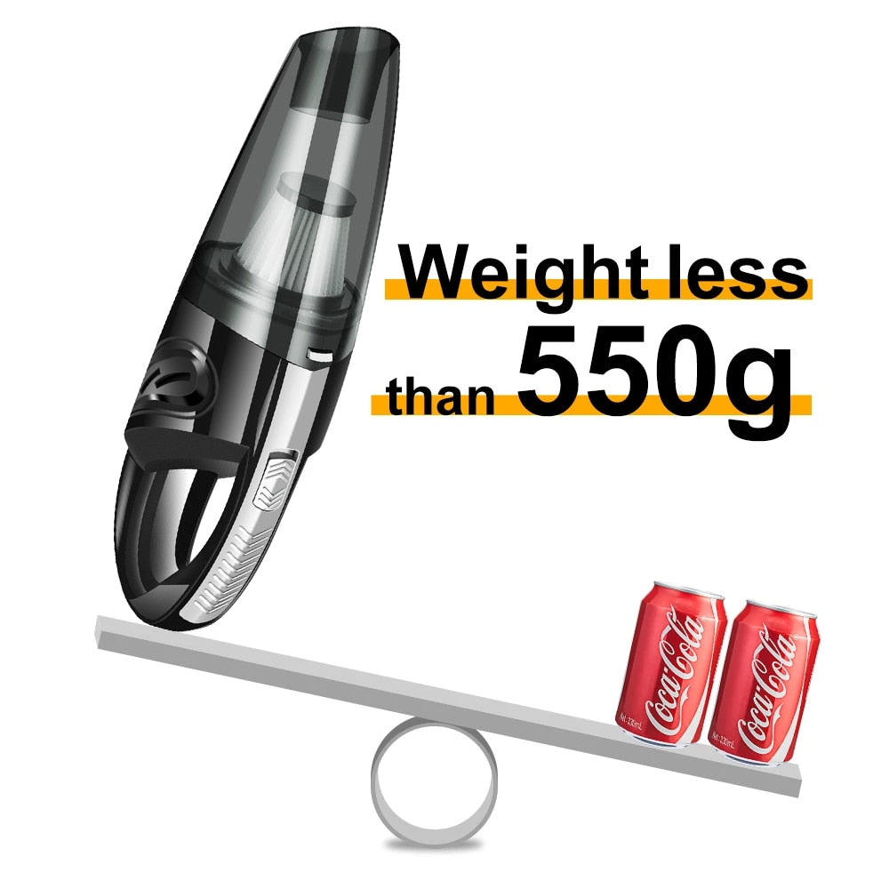 Car Wireless Vacuum Cleaner 9000PA Powerful Cyclone Suction