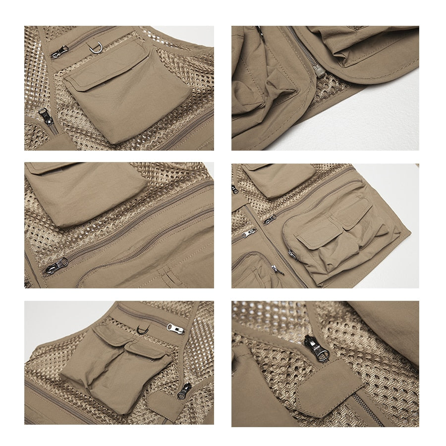 Unloading Men's Vest Tactical Webbed Gear Coat Summer Photographer
