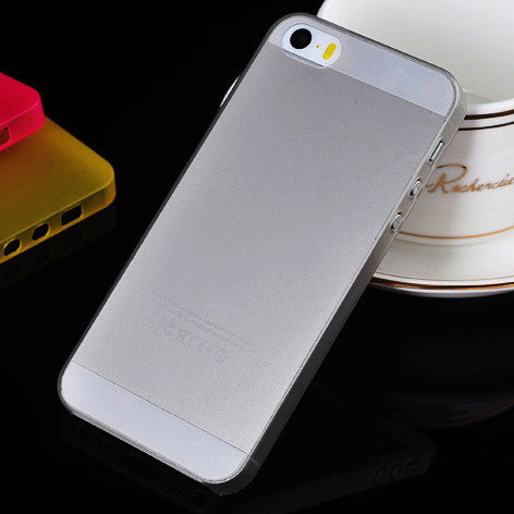 Hot Sale 0.3mm Slim Ultra Thin Colorful Translucent Design Matte Back Cover phone Case For iphone 5 5s cases multicolor optional