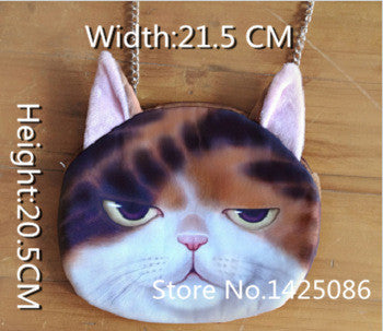 Hot Sale! New Designed Female Retro Cartoon Animals Bags Cat Shape Women Handbag Shoulder Bag