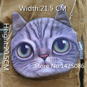Hot Sale! New Designed Female Retro Cartoon Animals Bags Cat Shape Women Handbag Shoulder Bag