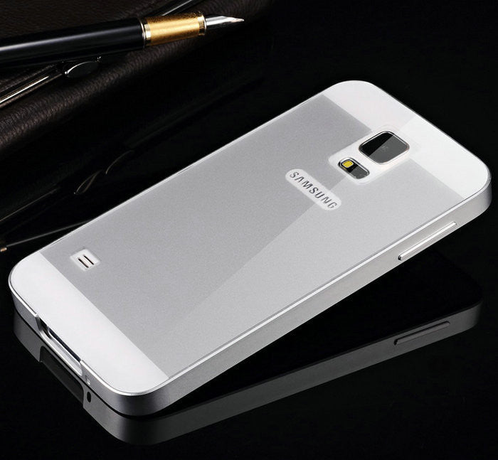 Luxury Aluminum Case for Samsung Galaxy S5 i9600 Caso Capa Full Protective Aluminum Frame+PC Cover - Shopy Max