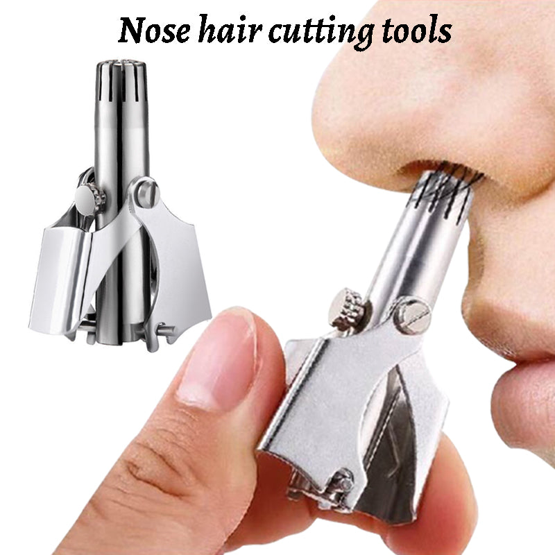 Men's Nose Hair Trimmer Stainless Steel Manual Trimmer Suitable for Nose Hair Razor Washable Portable Nose Hair Trimmer