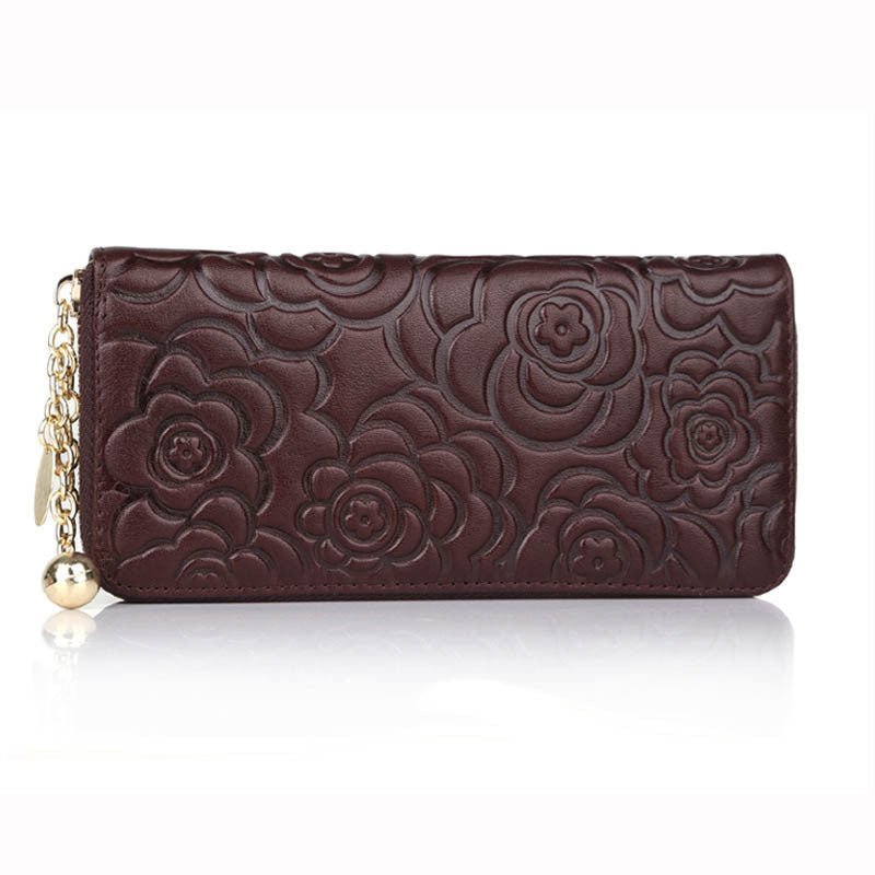 New Fashion iVintage Genuine Leather Wallets Long Women Clutch Wallet Ladies' Retro Purse Money Clips Card & ID Holders
