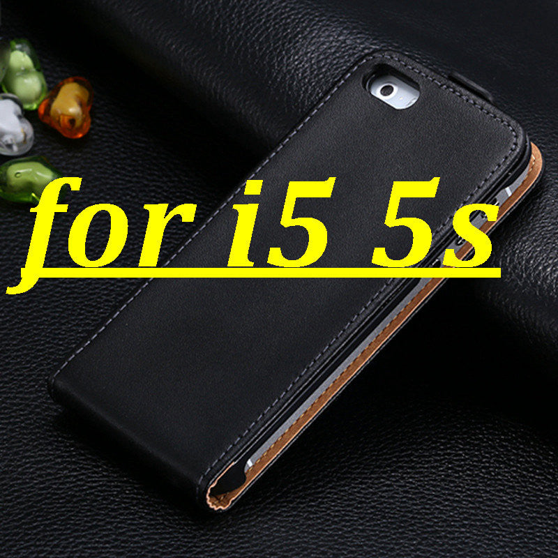 Hot sale ! Retro Genuine Leather Case for iPhone 4 4S 4G Luxury Vertical Magnetic Fip Phone Cover Bags Plain Skin RCD4sLcase