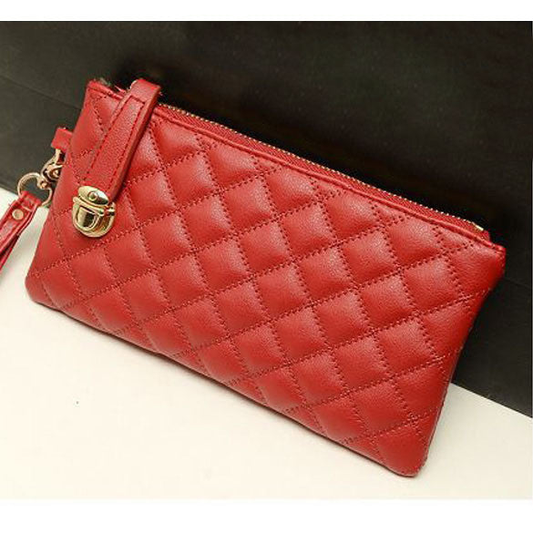 OCEA Fashion Women Zip PU Leather Clutch Case Lady Long Handbag Wallet Purse - Shopy Max