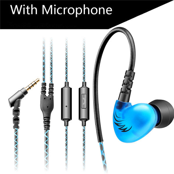 KZ S6 Sports Headphones Mobile Phone Earphones With Microphone HIFI Noise Cancelling Bass Headsets - Shopy Max