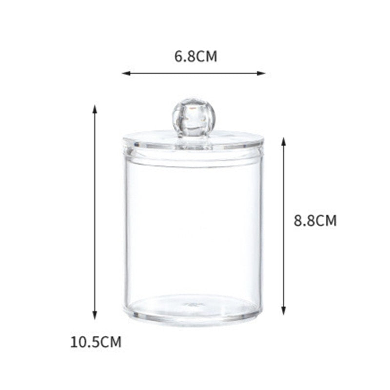Storage Box For Cotton Swab Cosmetics Jewelry Cotton Rod Plastic Storage Container With Lid