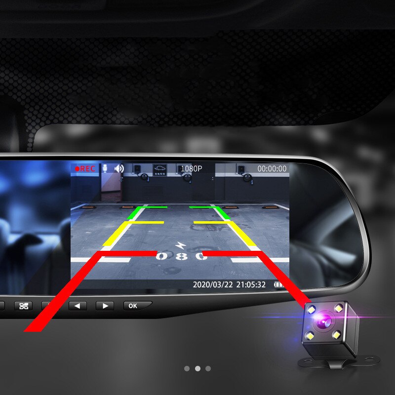 Driving Recorder Front and Rear Cameras 4.3 Inch Night Vision