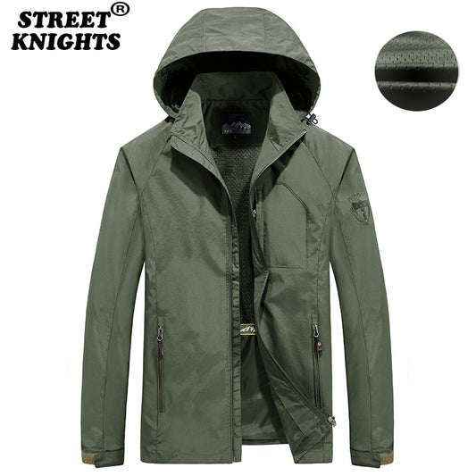 Windbreaker Jackets Waterproof Military Hooded Water Proof Wind Breaker Casual Coat Mens Autumn Jackets Male
