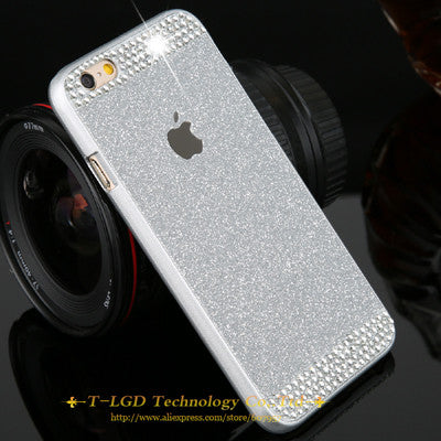 Top Fashion Glitter powder Rhinestone bling phone case for iphone 5 5s luxury diamond clear crystal back cover Sparkle cover - Shopy Max