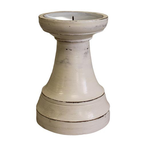 15cm Classic Whitewash Candlestick - Shopy Max