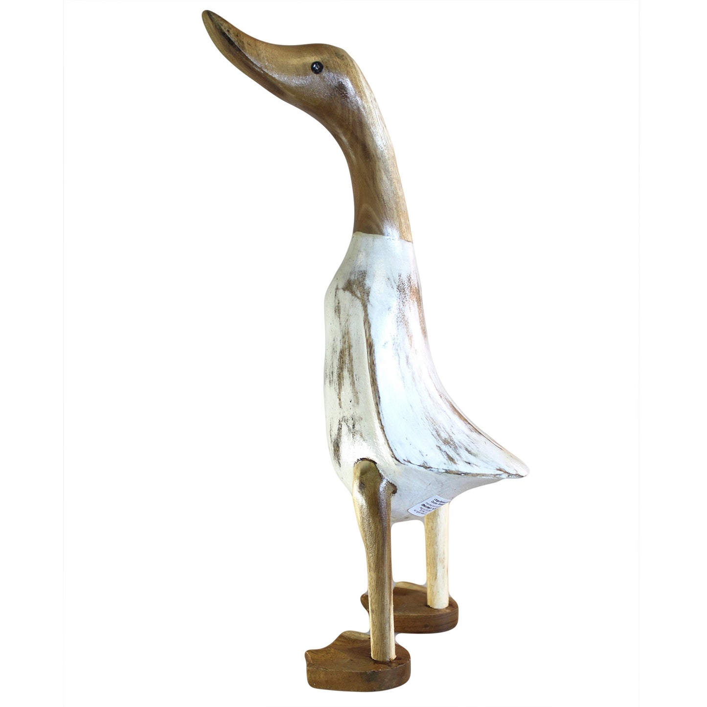 Large Bamboo Root Duck - Whitewash