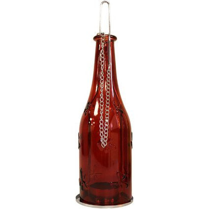 Recycled Bottle Lantern - Ruby - Shopy Max