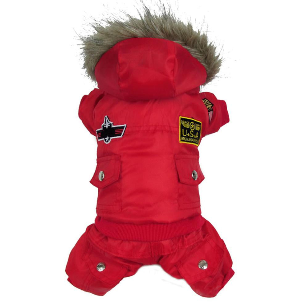 New Arrival Hot Winter Warm Small Dog Pet Clothes Padded Hoodie Jumpsuit Pants Apparel XS-XL