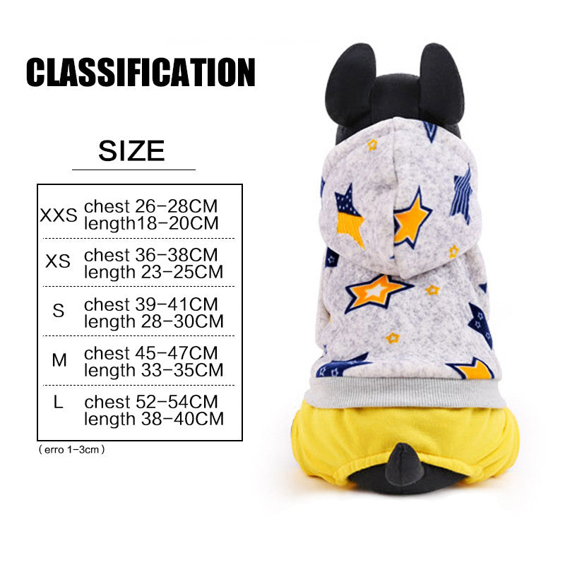 petcircle new arrivals pet dog clothes lucky star dog winter coat small and large dog hoodies - Shopy Max