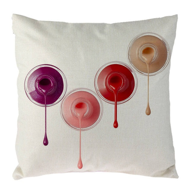 New Cosmetics Perfume Bottles Nail polish Lipsticks Pillow Cove