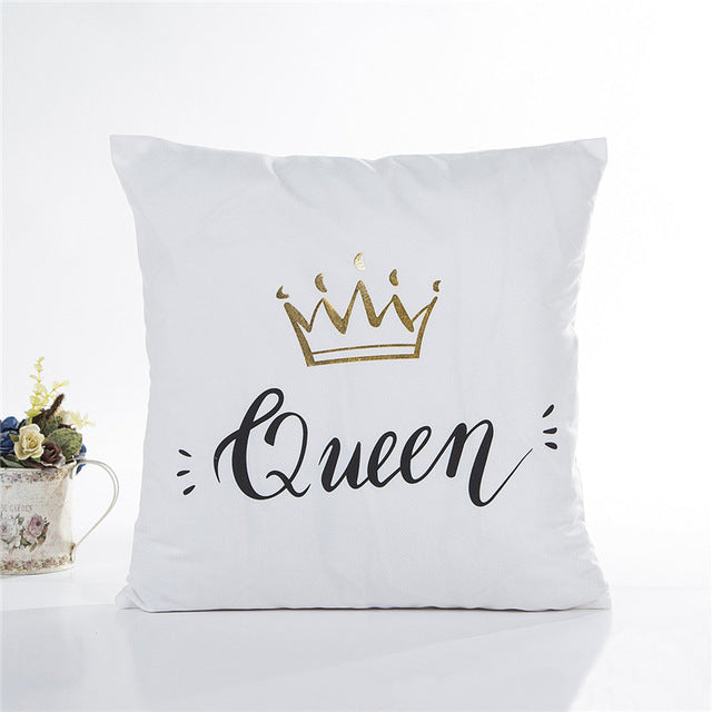 MIHE Cushion Cover 45*45cm Gold Linen Cotton Soft Throw