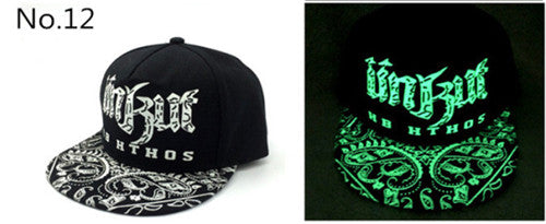 Street Adjustable Bone Lighted Hat Letters Snapback Cap Men Women Gorras Hip Pop Baseball Cap