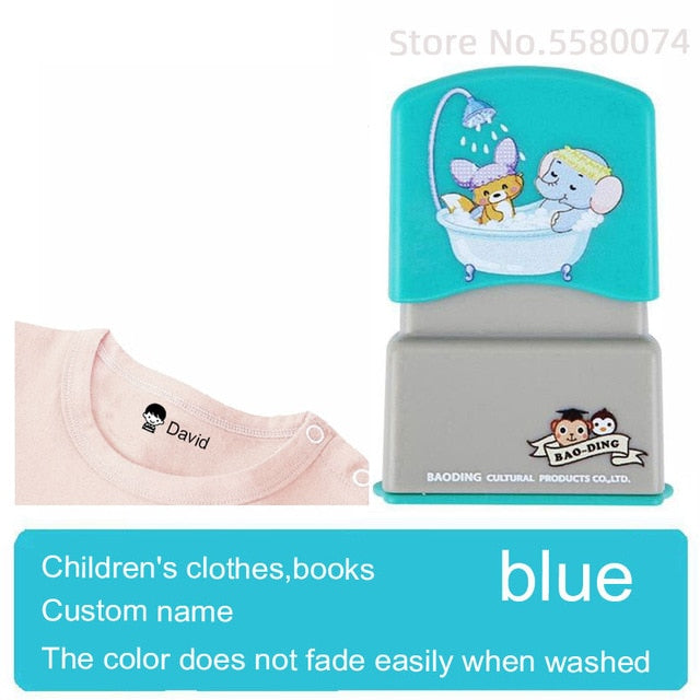 custom-made Baby Name Stamp DIY for children Name Seal student clothes chapter