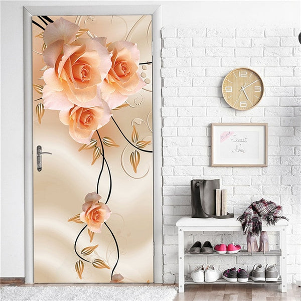 Creative 3D Door Sticker 95x215cm/Custom Size Self Adhesive Wallpaper ...