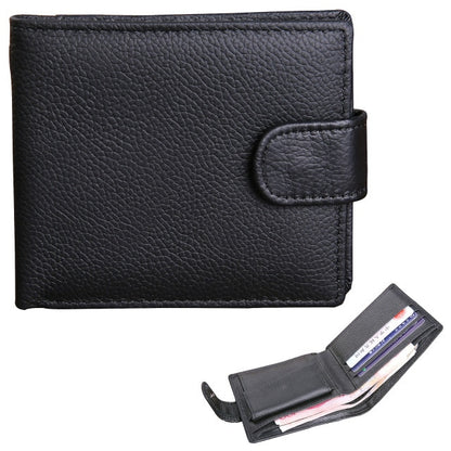 Men's wallet made of genuine leather wallet Short Hasp carteira masculina Purse 2021