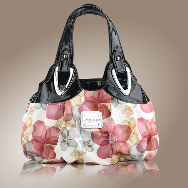 flower pattern Top-Handle Bags for Girls Hobos small Women Leather tote Bag Women Bag Female