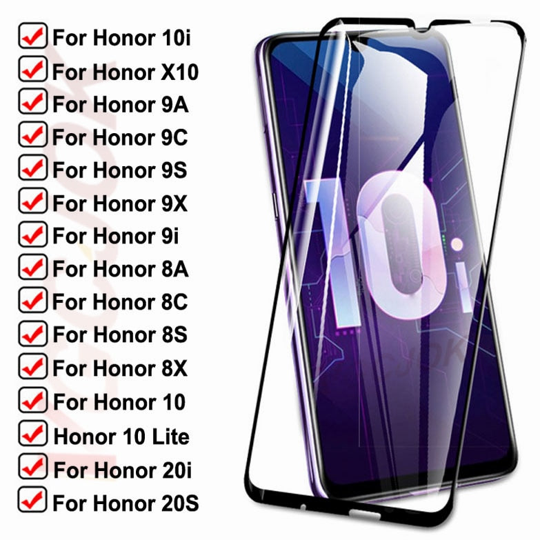 15D Tempered Glass For Huawei honor 10i 9i 20i 20S X10 Protective