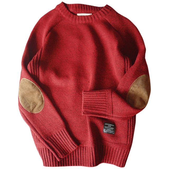 2021 Men Pullover Sweater Autumn New Fashion Casual Loose Thick O-Neck Wool=
