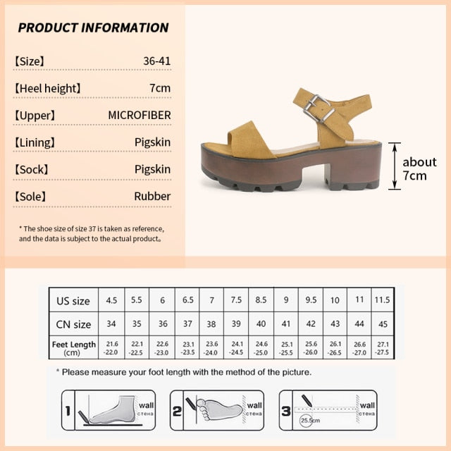 U-DOUBLE Summer Women Casual Shoes Slippers Rome Retro Thick Bottom Open