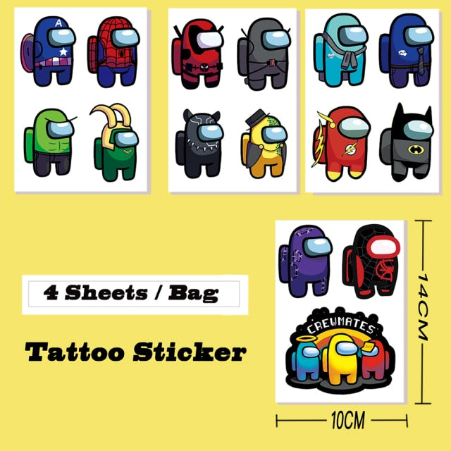 10 Sheets/Set Children Cute Cartoon Unicorn Temporary Tattoo Stickers Baby