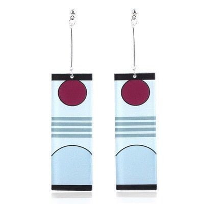 Fashion Acrylic Tanjiro Earrings Demon Slayer Earrings Anime Cosplay