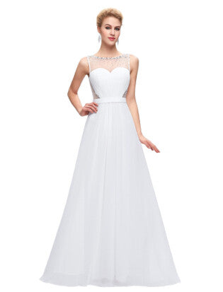 Abendkleider Lang Beaded Sequin Royal Blue Evening Dress 2016 Elegant Dinner