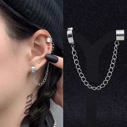 1 Piece Stainless Steel Painless Ear Clip Earrings for Men Women