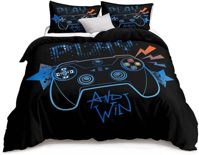 Gamer Bedding Sets for Boys Gaming Duvet Cover Set Video Games Comforter