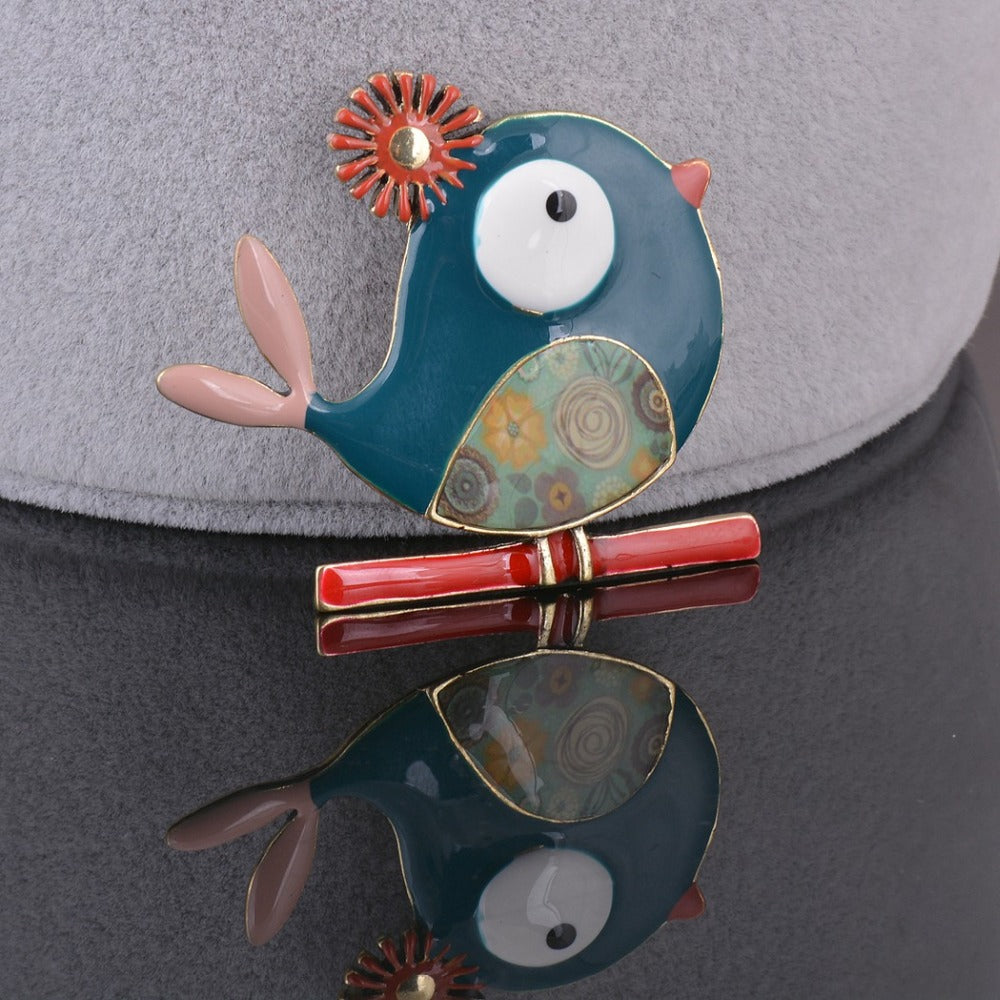 Lovely Bird Trend Lady Brooch Jewelry Dress Clothes Accessory Bag Decoration