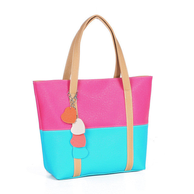 Sweet Blend Candy Color New Fashion Women Leather Handbags Shoulder Bag Sac A Main Marques Bolsos Mujer - Shopy Max