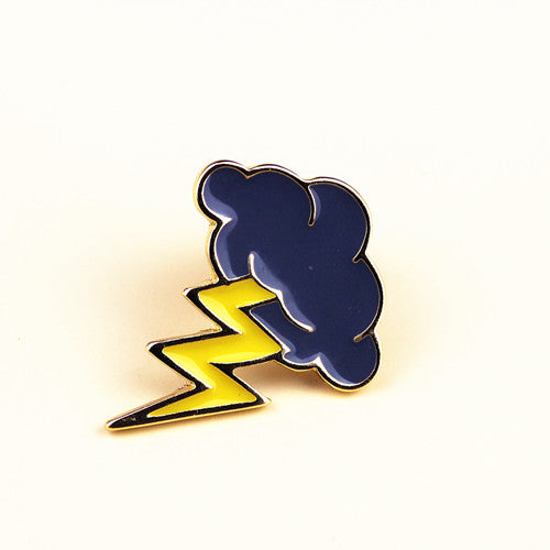 Timlee X246 Cartoon Rock Hand Enamel Pins Colorful Bird Lightning Cloud