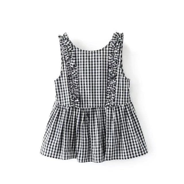 YVYVLOLO Summer Checked stripe Sleeveless blouse Blusas Women Fashion 2017 - Shopy Max